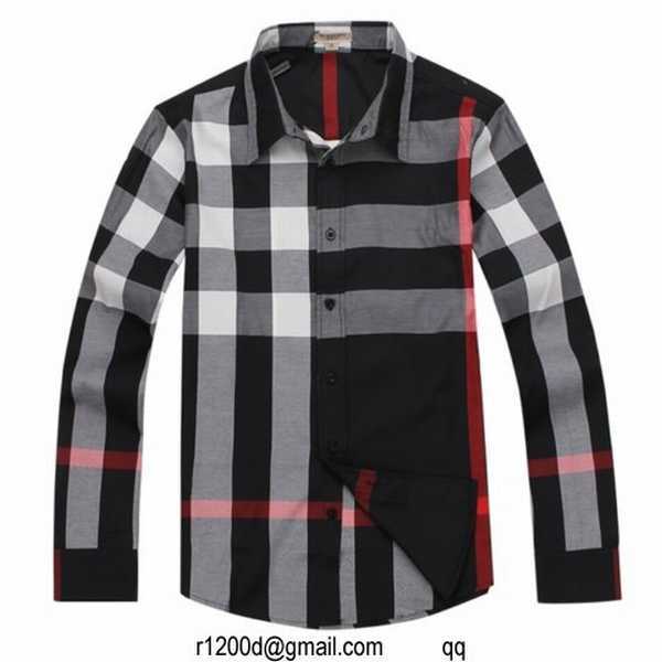 chemise burberry noir homme