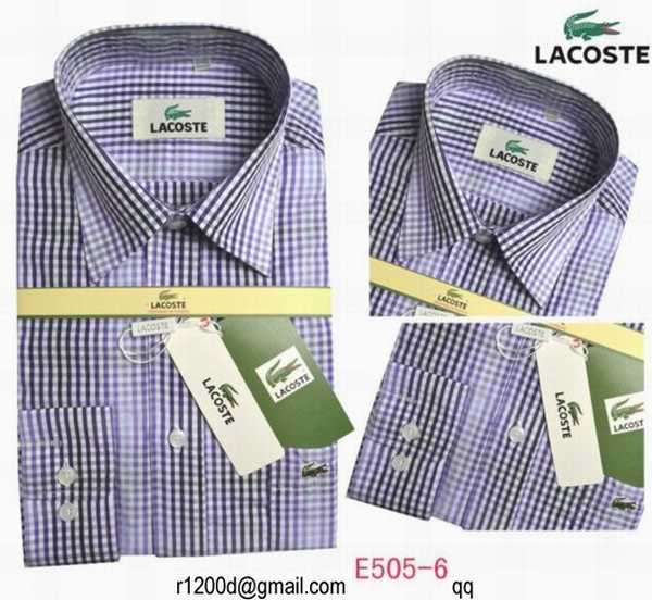 chemises lacoste soldes