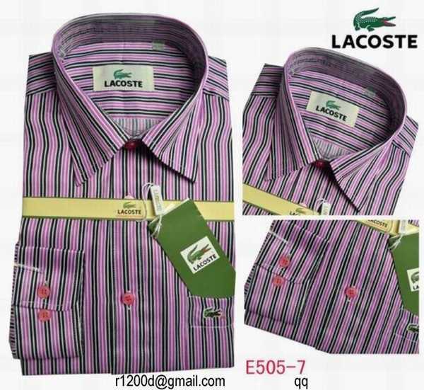 chemise lacoste homme pas cher