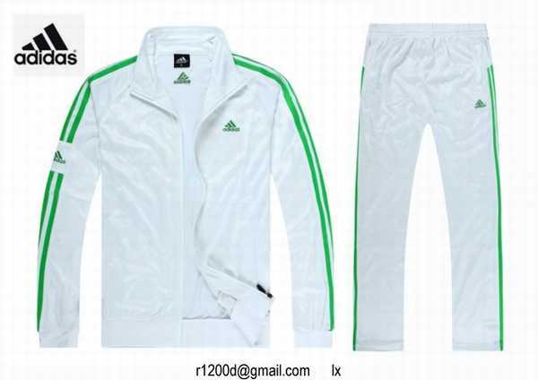 survetement adidas vert et blanc