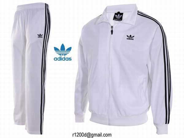 survetement adidas noir bande blanche